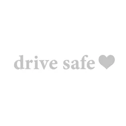 Drive Safe Tips Waterproof Vinyl Car Stickers - Personalized Decorative Auto Accessories - Length 10cm (GRAY)