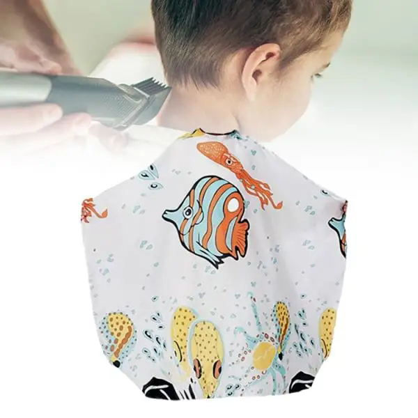 Hairdressing Cape Child Barbershop Cartoon Professional Kids Reusable Waterproof for Hair Cutting Dye Shampooing