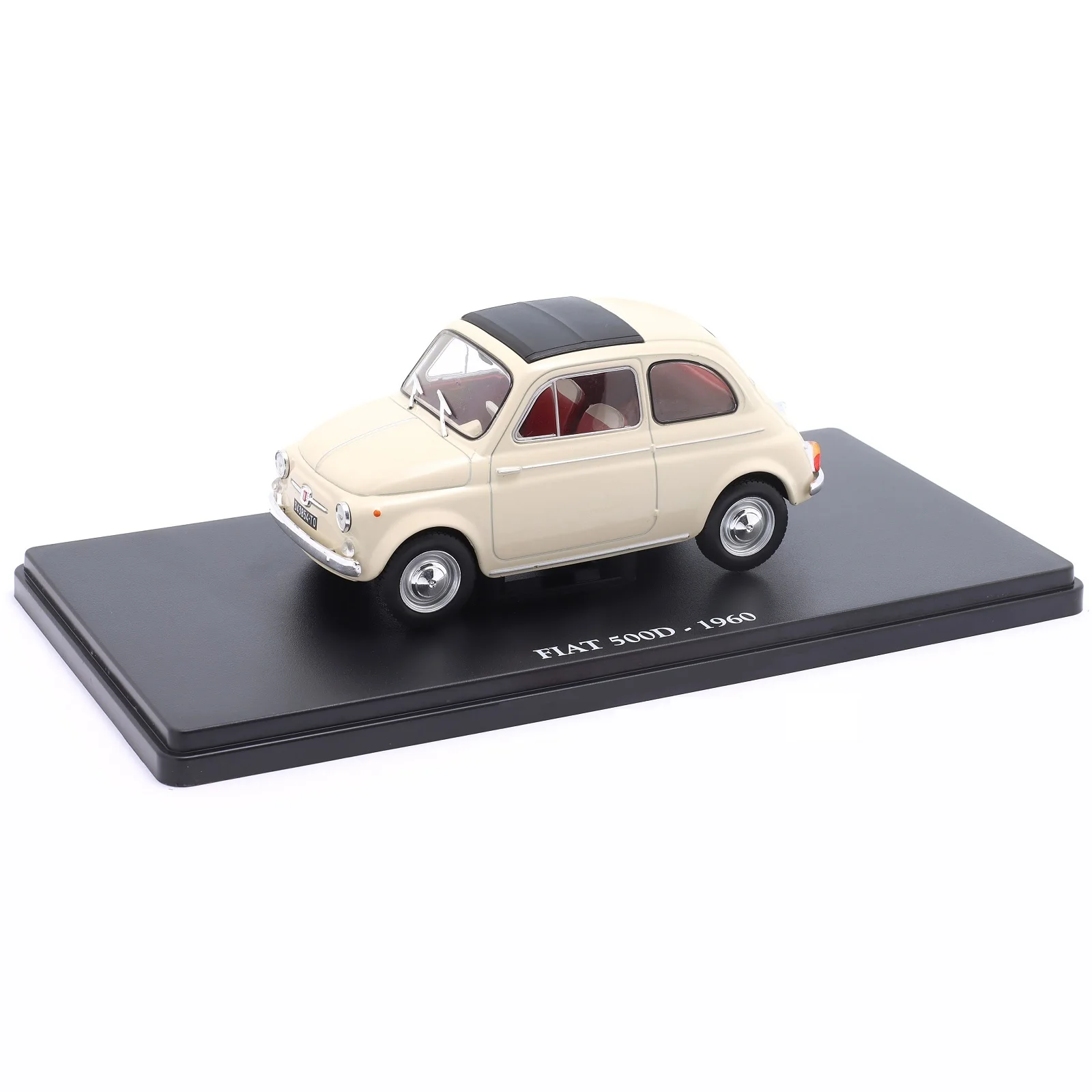Hachette, Fiat 500D 1960, Scala 1:24, Miniatura Pressofusa Da Collezione, Collezione Auto Vintage Francia Senza Ghiacciolo, Nuova Confezione Originale