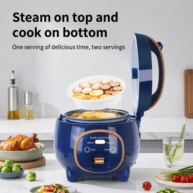 Mini cuiseur à riz électrique 1,8 L, multifonction, antiadhésif, intelligent, mécanique, pour la maison, cuiseur vapeur, pot à riz pour faire bouillir de l'eau, des soupes de riz 1