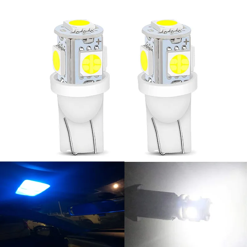 

2x T10 W5W Автомобильный светодиодный внутренний купол Лампа для чтения Указатель поворота Клин Боковой просвет Тормозной номерной знак Багаж...