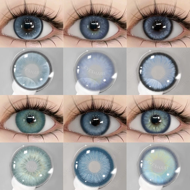 Vibrant Blue Yearly Contact Lenses – Natural Look