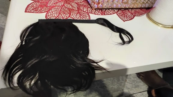 Hästsvans Människohår omlott Body Wave Hästsvansförlängning Remy Hair Hästsvansar Klämma i hårförlängningar för kvinnor Naturlig färg photo review