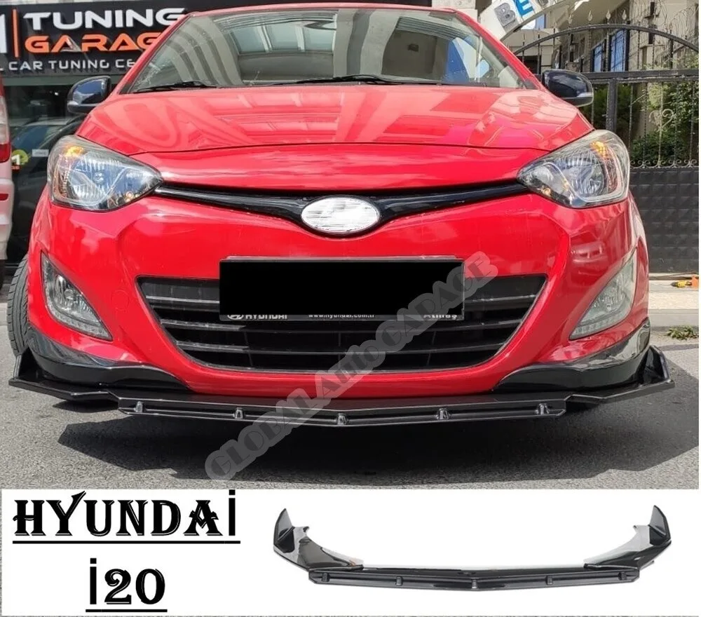 For Hyundai i20 Front Bumper Attachment Lip 2008 2020 Piano Glossy