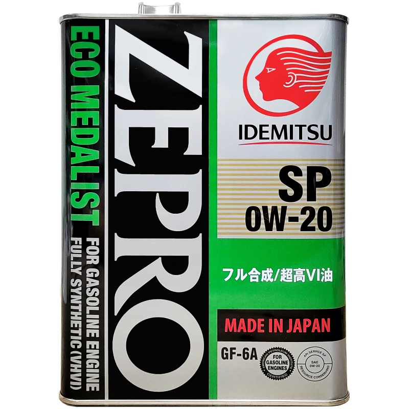 Engine oil Idemitsu zepro eco medalist 0W-20 SN/gf-6a, fully