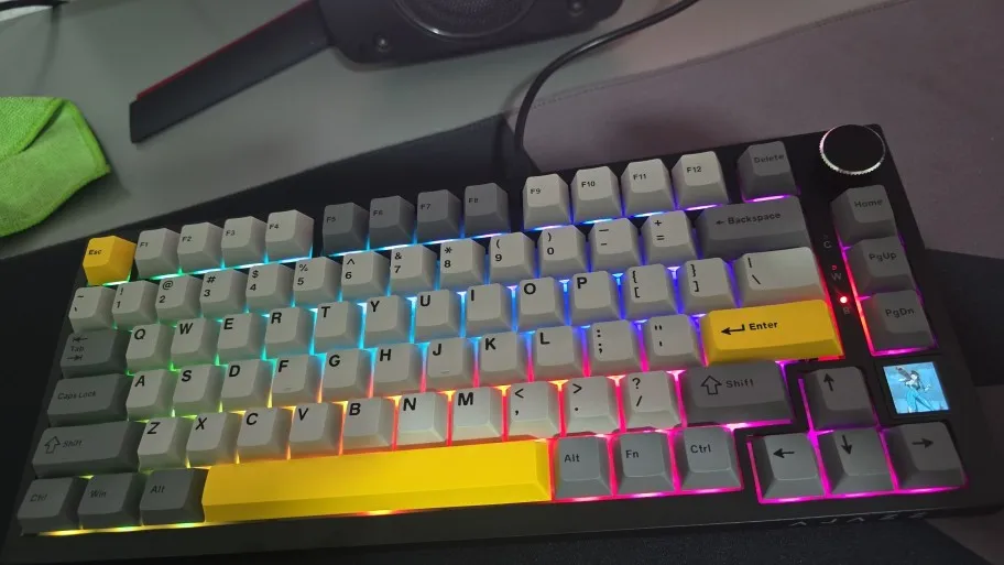 Ajazz AK820/AK820Pro Teclado mecánico para juegos Bluetooth 5,1/teclado personalizado inalámbrico/con cable C con perilla junta de intercambio en caliente photo review