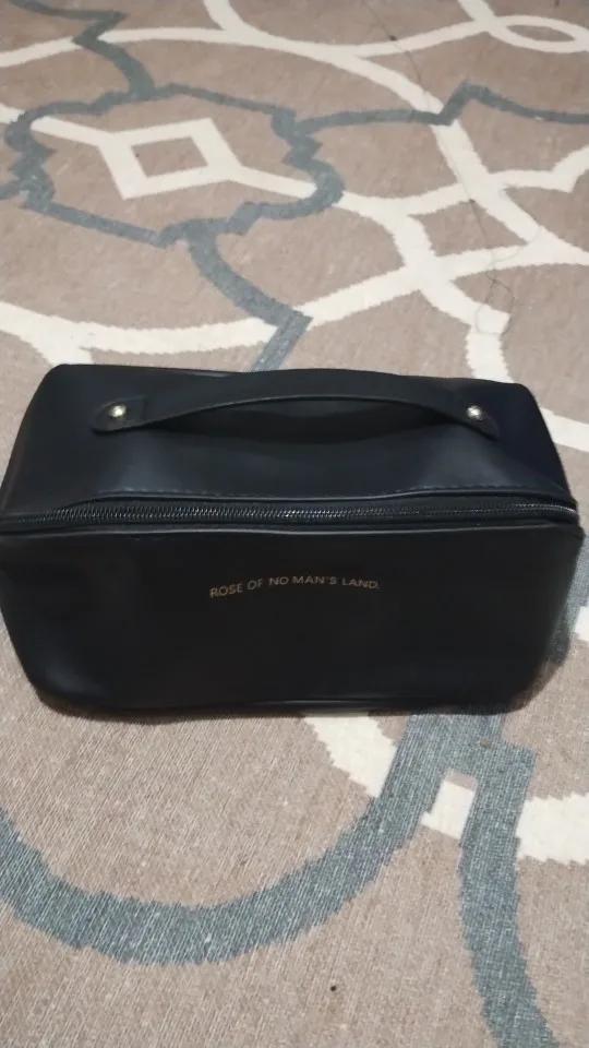 Bolsa Necessaire Feminino Cosmético De Couro PU De Grande Capacidade Portátil Viagem - Neverdie photo review