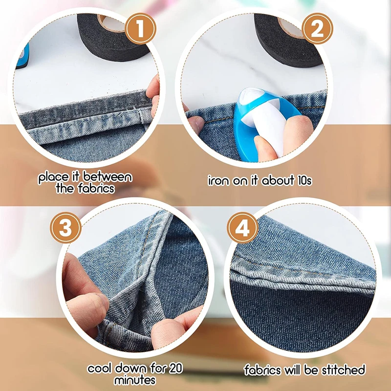 70 Yards Hot Melt Double Sided Adhesive Tape for Cloth Apparel