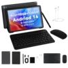 C108 10.1 Inch Tablet Octa-Core Processor 10GB RAM 128GB ROM Android 14 With Case Headphones Wireless Keyboard Mouse Stylus Pen 1