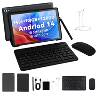 C108 10.1 Inch Tablet Octa-Core Processor 10GB RAM 128GB ROM Android 14 With Case Headphones Wireless Keyboard Mouse Stylus Pen 1