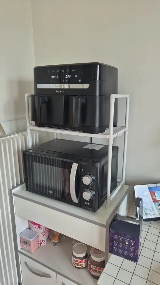 Multi-Layer Kitchen Storage Rack Condiment Organizer Shelf Microwave Shelf photo review