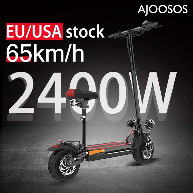 hvis Procent Ideel 70km/h Top Speed Electric Scooter 2400w 48v Dual Motor Electric Scooters  Adults Movable Seat E Scooter Anti-theft System Usa/eu - Electric Scooters  - AliExpress