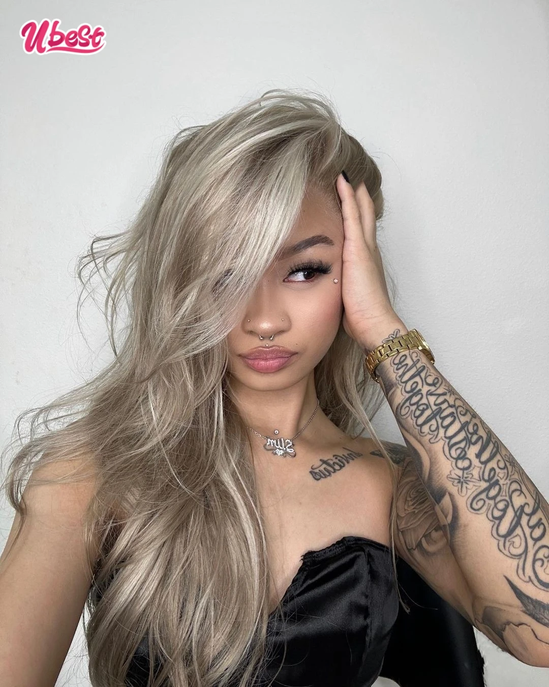 

180, серая кружевная Передняя Парик HD, телесная волна, предварительно выщипанная Прозрачная Кружевная передняя часть парика, волнистые волосы для женщин