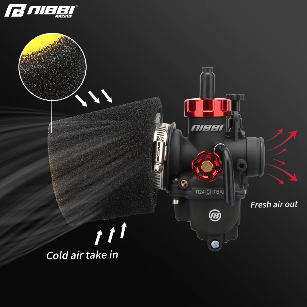 NIBBI Foam Air Filter Sponge Cleaner 35mm 45mm 49mm Air Filter Car Racing Moped Scooter Dirt Pit Bike Motorcycle Accessories air filter cleaner motocross air filter air filter motorcycle air filter