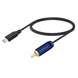 Premium USB - C to RCA Audio Extension Cable for Enhanced Sound Quality (Blue - Black)
