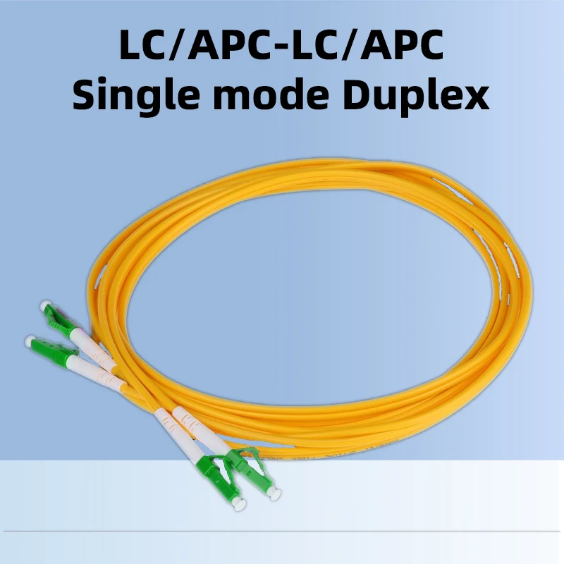 10pcs lc upc optical fiber patch cord singlemode g652d duplex core 3 0mm fiber optic jumper lszh jacket 10PCS/SET LC/APC-LC/APC Fiber Optical Patch Cord 9/125 PVC Singlemode Duplex  3.0MM LSZH SFP Module Cable Fiber Jumper Pigtail