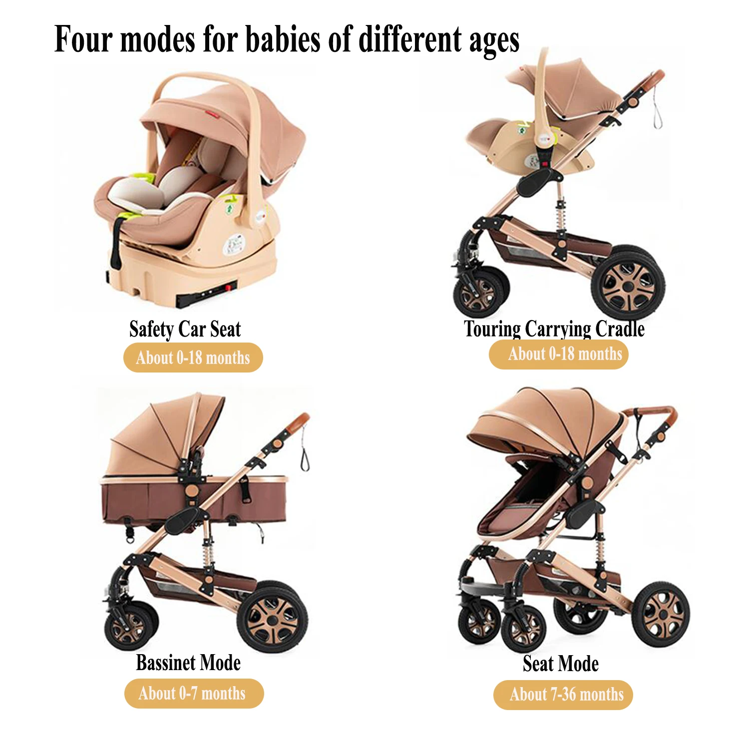 baby stroller 3 in 1 baby car light strollers Baby carriage stroller for the baby cribs Car Safety Seats For Child With Car Base 4