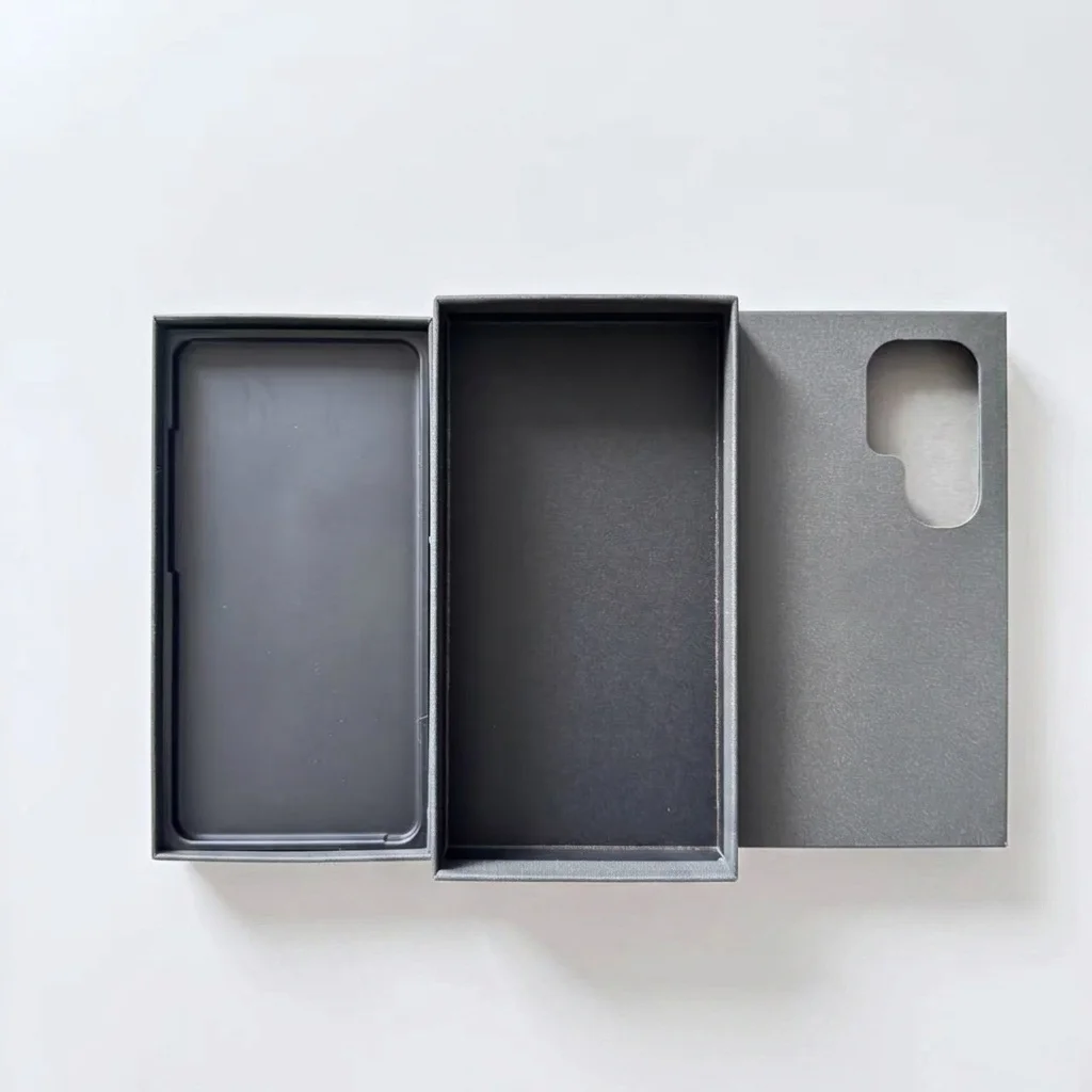 Premium Quality Empty Smartphone Packaging Box with Sealing Sticker, Tray & Manual