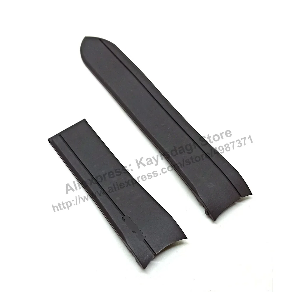 

22mm Black Rubber Replacement Watch Band Strap Compatible for Rado Hyperchrome