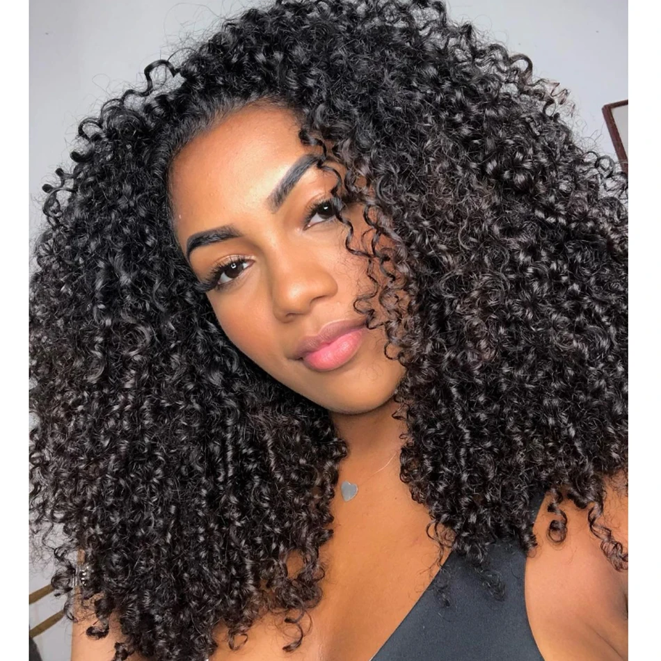 Image of Curly Blunt Cut Weave with Extensions
