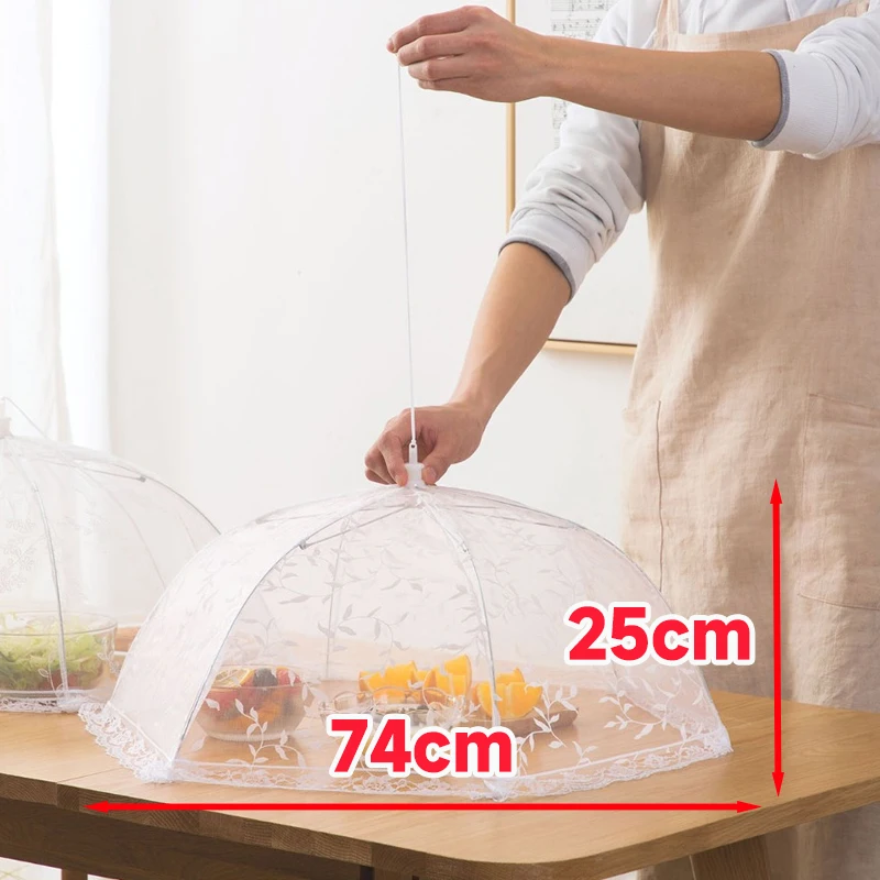 Description Picture 2 of itemLarge foldable food cover gauze table cover dining table anti-fly mosquito food tent (74cm*25cm)