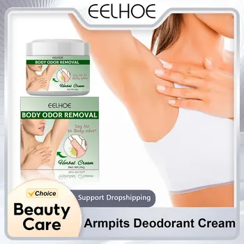 Crema deodorante per ascelle Rimuovi l'odore cattivo Elimina l'odore del corpo Anti sudato Profondo rinfrescante Aroma duraturo Prodotto per la cura della pelle a base di erbe 1
