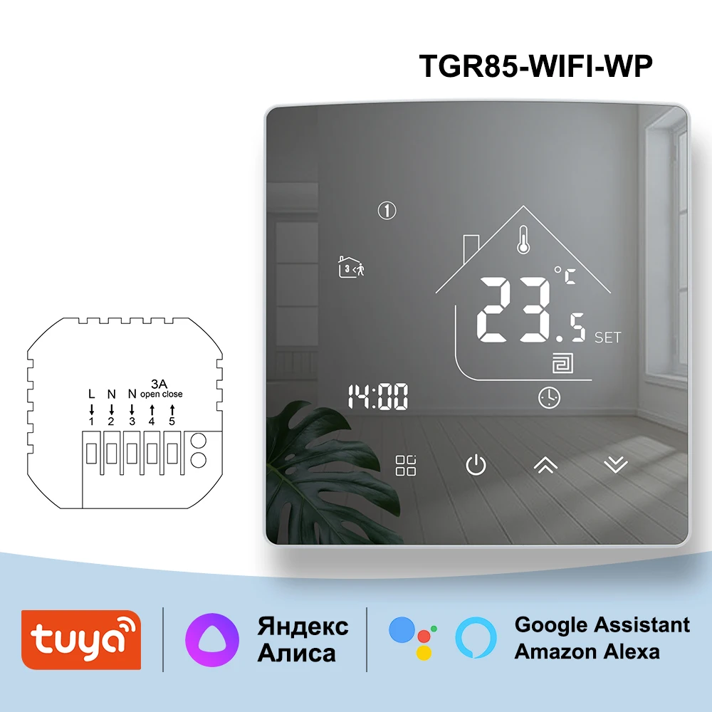 Beok Tuya WIFI Thermostat for Gas Boiler Floor Heating Temperature  Controller for Smart Home Life Yandex Alice Alexa Google - AliExpress