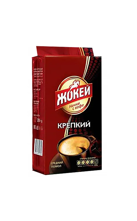 Кофе Жокей Крепкий 225г в/у мол