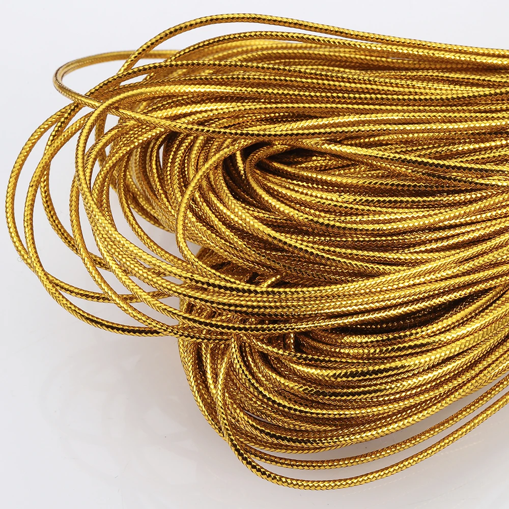 90m Rope Gold Silver Color Cord Gifts Packing String Thread for Jewelry Making DIY Braid Bracelet Price Tag Thanks Label Lanyard