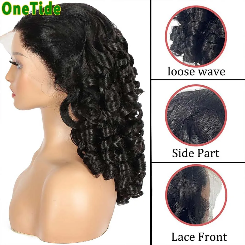 Body Wave 13x6 Hd Lace Frontal Wig Glueless Wigs Human Hair Bouncy Barrel Curly 250 Density 13x4 4x4 Lace Front Human Hair Wig 2