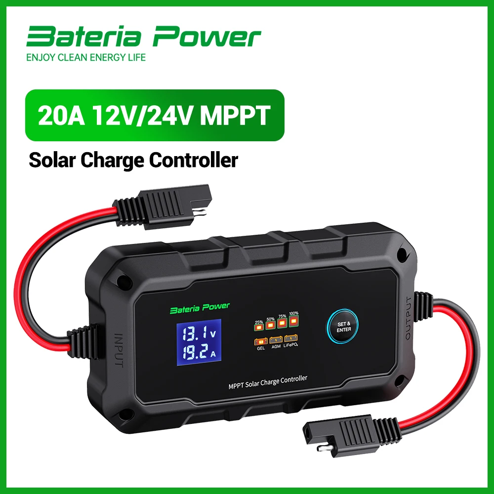Contrôleur Charge Solaire Mppt Contrôleur De Charge Solaire MPPT - 30A, écran LCD, Pour Systèmes 12V/24V, Avec Minuterie Et USB Régulateur De Charge Solaire