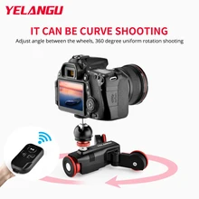YELANGU L4X Motorized Camera Slider Video Dolly Electric Track Slider with Remote for DSLR Camera Camcorder Action Camera Phone