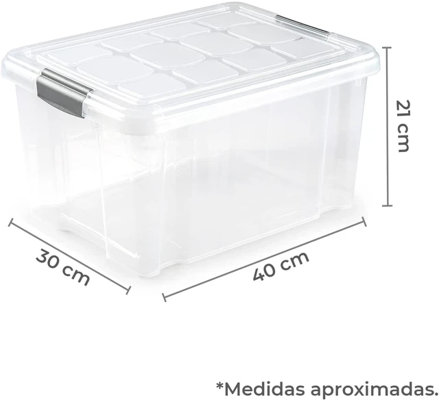 TIENDA EURASIA® Caja de Almacenamiento Multiuso, Cajas Almacenaje de Plastico  Transparente con Tapa, Cajas Organizadoras con Cierre a Presion, Almacenaje  Apilable - AliExpress