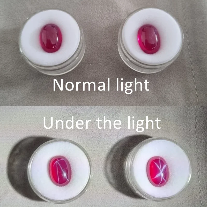 Natural Star Ruby (Observe under the light) Oval Flat Bottom