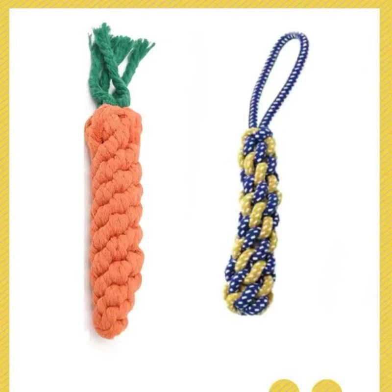 Pet Toys Dog Molar Knot Toy Cotton Rope Weaving Bite Rope Bite Ball