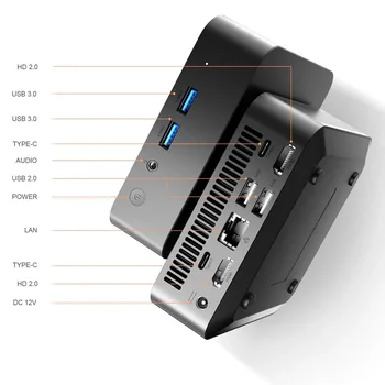 Gaming Mini PC Windows 11 Pro Intel Core i9 8950HK 16GB DDR4 1TB SSD WiFi6 M.2 UHD Graphics 1000Mbps Portable Mini PC Desktop 5