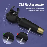 AV-Zauberstab-Vibrator für Männer und Frauen, Paar, Penis-Vibratoren, männlicher Masturbator, Sexspielzeug für Erwachsene, 2-in-1, für die Stimulation der Nippelklitoris 3