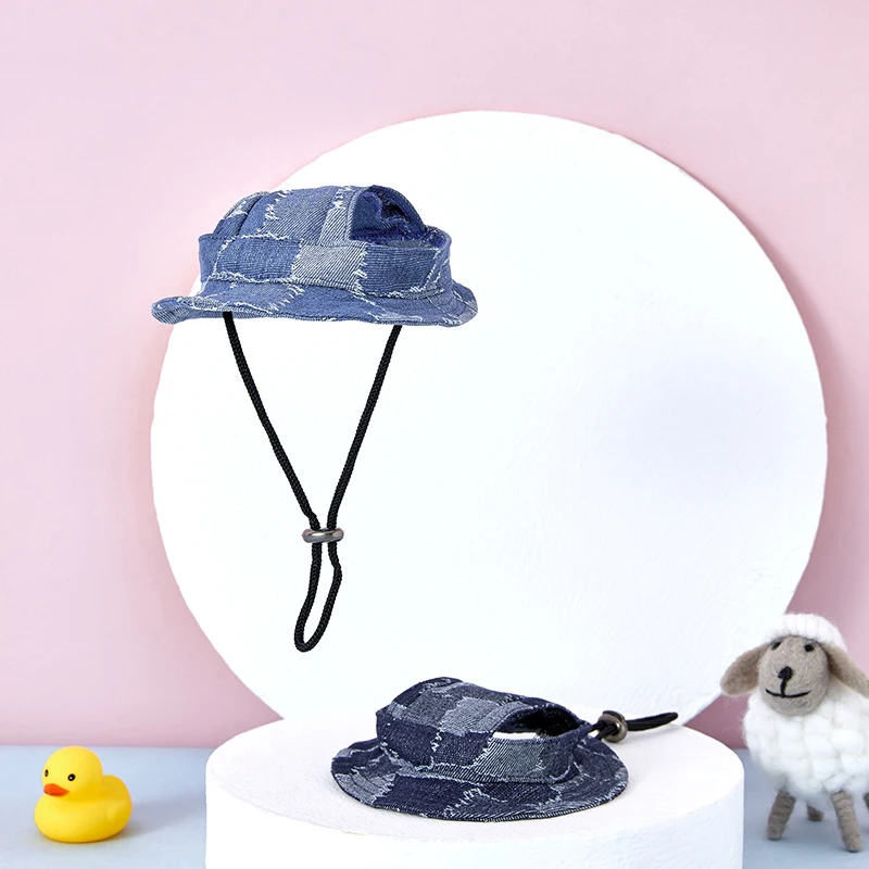 Round Brim Dog Hat With Ear Holes 