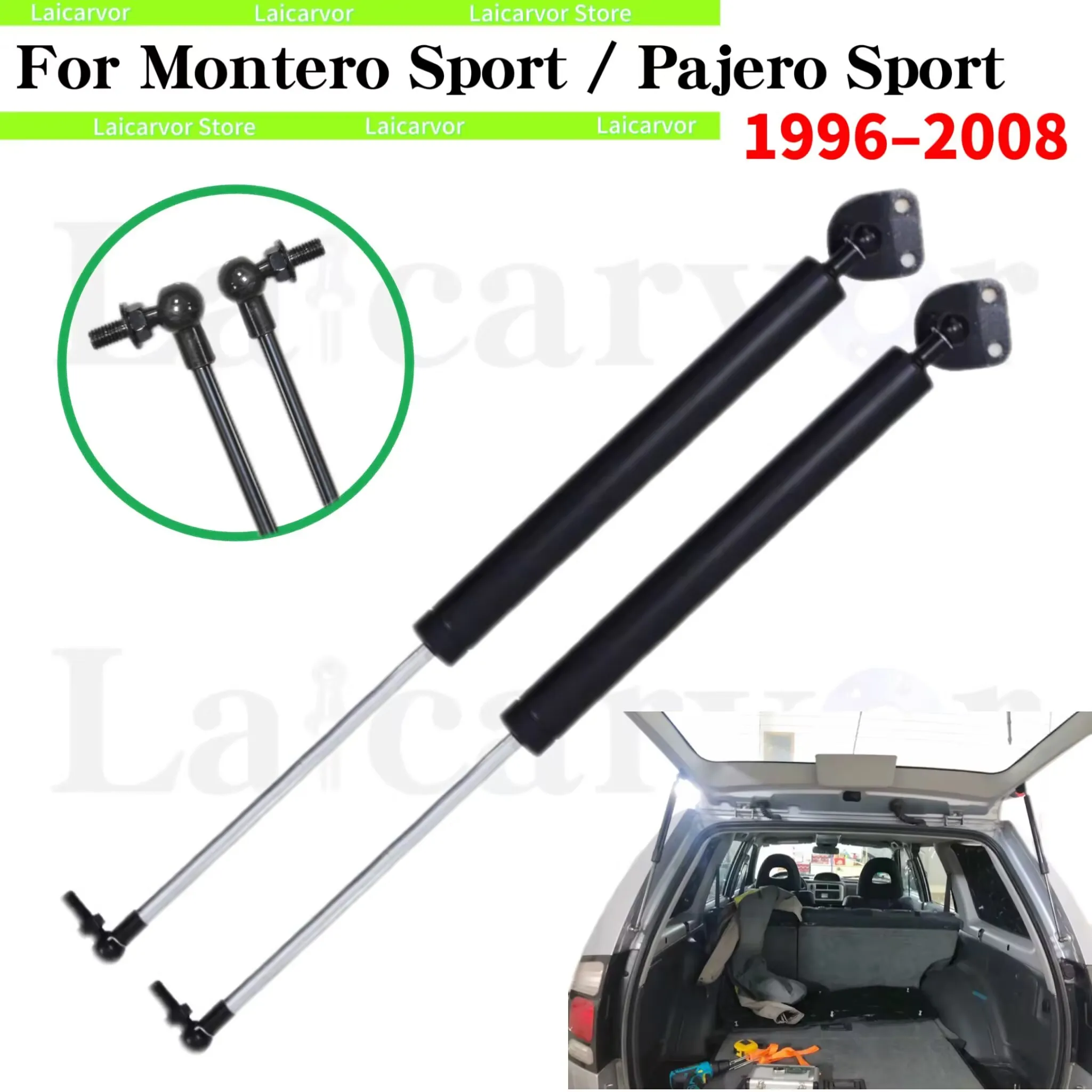 2PCS Stamm Dämpfer Für Mitsubishi Montero Sport (K80/K90/PA/PA II) SUV 1996-2008 Lift Unterstützt Gasdruckfedern Heckklappe Schocks