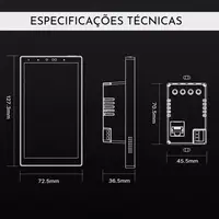 Painel Central Inteligente Wi-Fi e Hub Zigbee NovaDigital Tuya e Smart Life Comando Voz Compatível Alexa e Google Assistente - Imagem 5