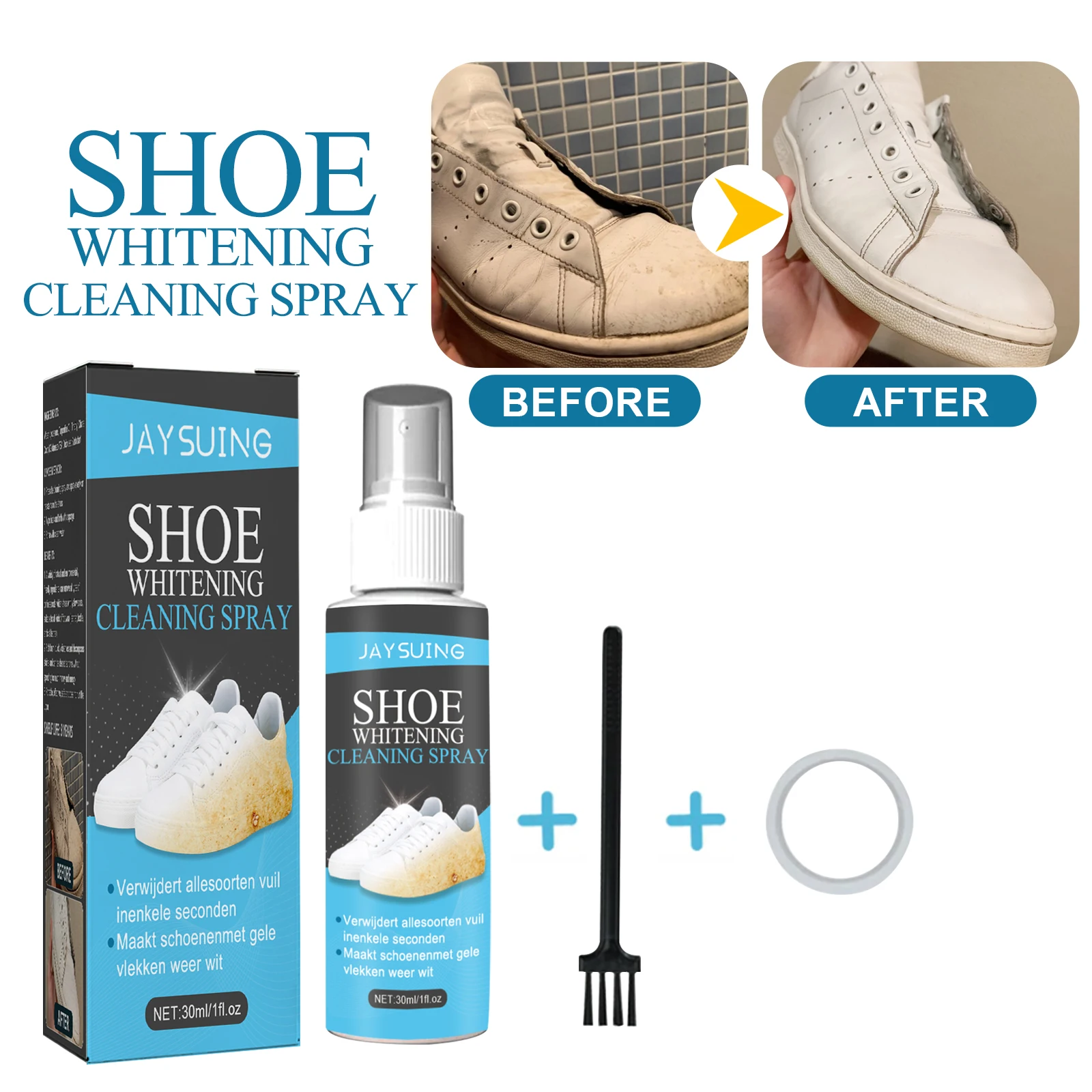 White Shoe Cleaner Gel Polish Sneaker Whitening Spray