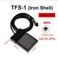 Free your Hand Spot Welding Switch Tig Torch Metal Foot Pedal Foot Switch 1.8 Meters Cable 2 Pins connector 1