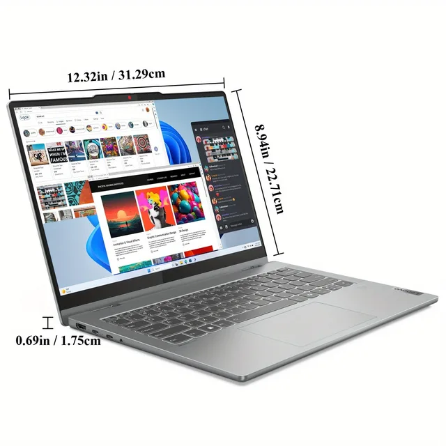 Lenovo IdeaPad 5 2-in-1 Laptop,14" WUXGA Touchscreen,Intel 7 150U,16GB, 2TB SSD,Backlit Keyboard,Fingerprint,Windows 11 Home