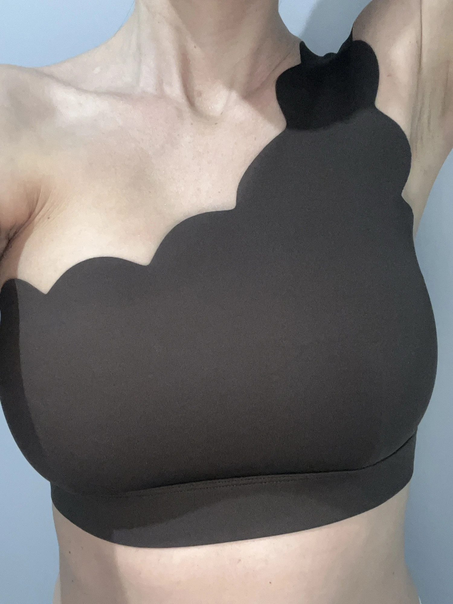 Sexy Single Strap Yoga Bra - Soft Stretchy Crop Top photo review