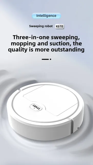 Rechargeable 3 In 1 Smart Sweeping Robot Home Sweeper Sweeping and Vacuuming Wireless Vacuum Cleaner Sweeping Robots For Home 2