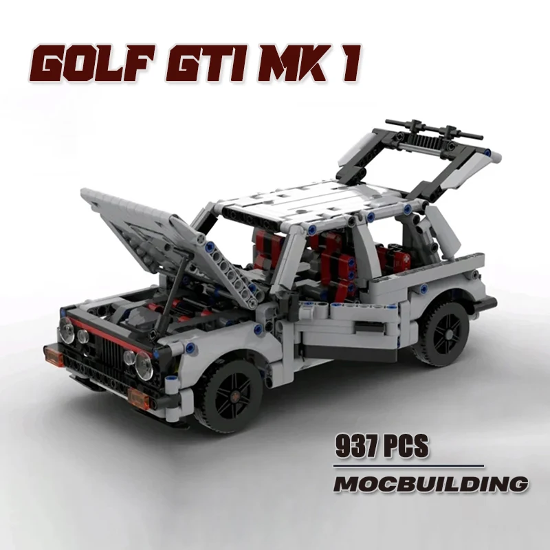 

City Vehicle Supercar Golf Moc GTI Mk 1 Car DIY Assembly Building Blocks Creative Toys Bricks Model Birthday Gift