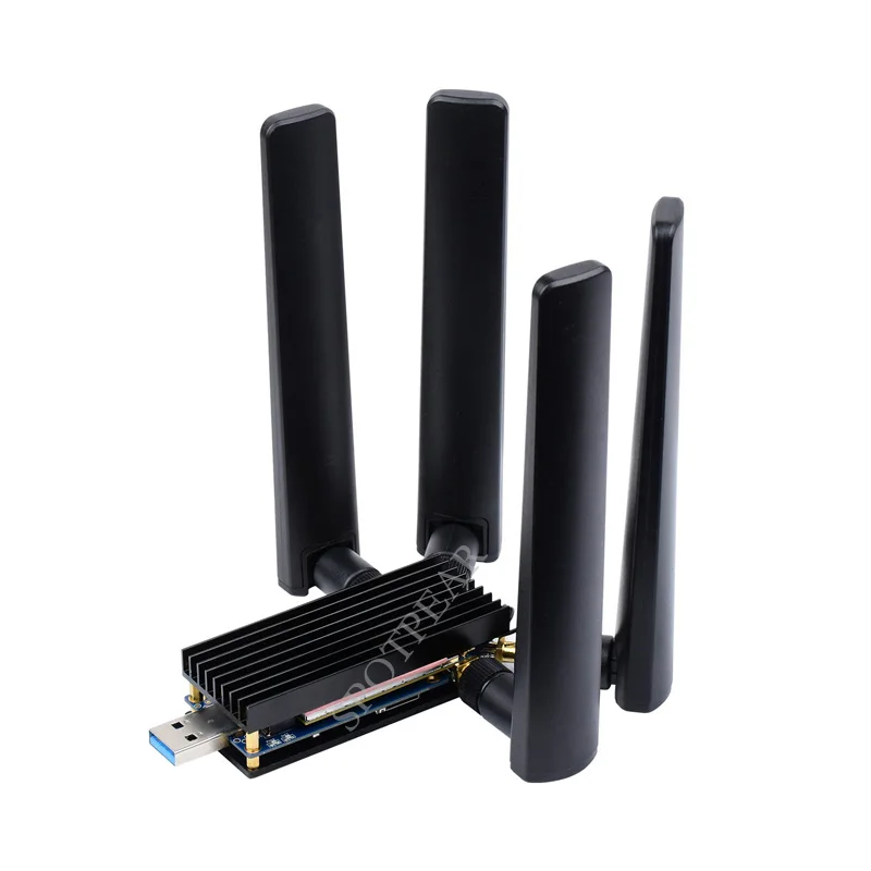 Raspberry pi Usb3.1 a M.2 Chave b Port 5g Placa de Expansão Dongle Quatro Antenas Caixa de Liga de Alumínio - Imagem 3
