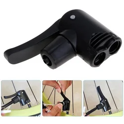 Dual Head Bicycle Pump Nozzle Adapter (Black)