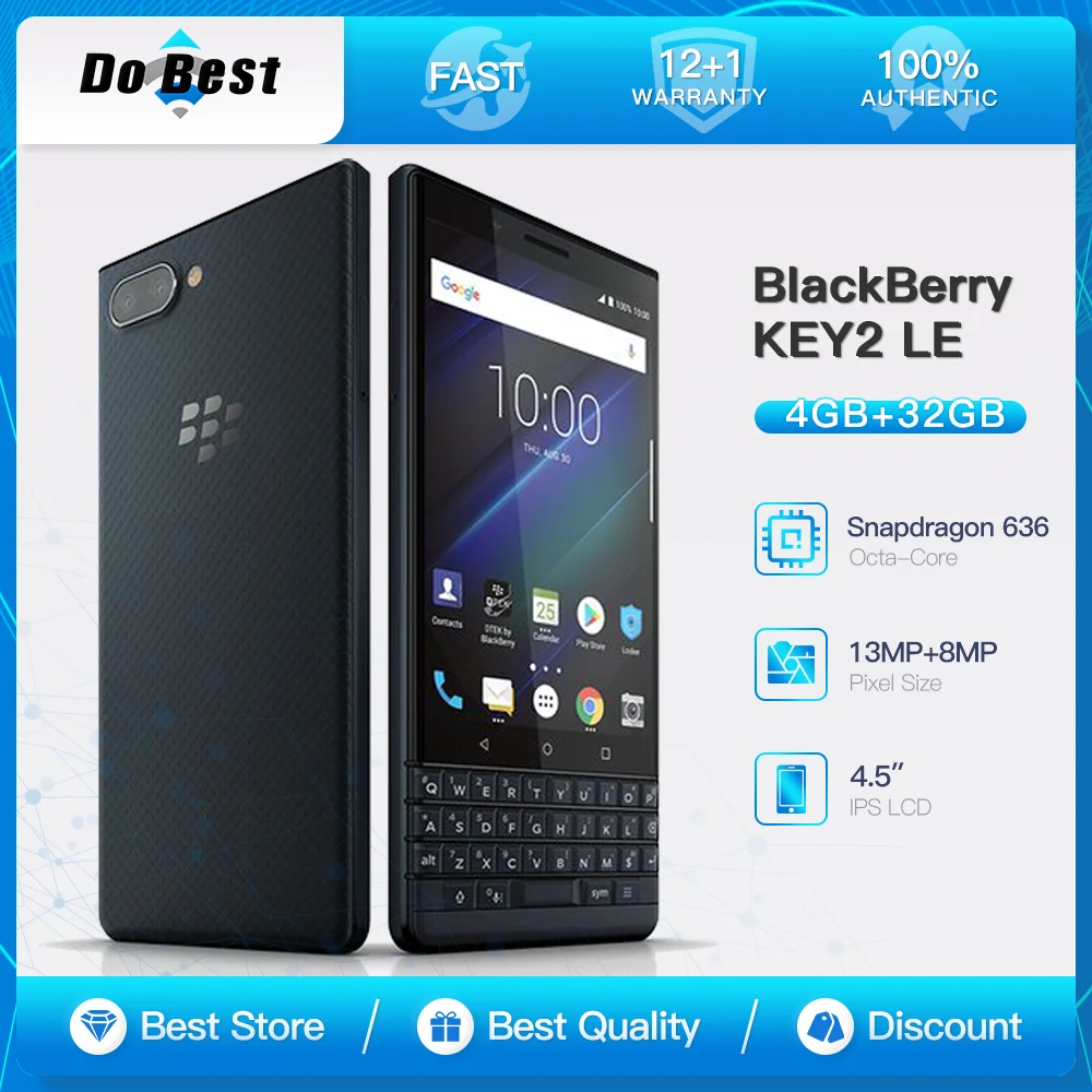 BlackBerry Key2 LE 4G LTE Mobile Phone IPS LCD 3GB/4GB RAM