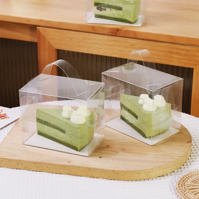 Transparent Plastic Reusable Flip Cake Reinforced Storage Box With